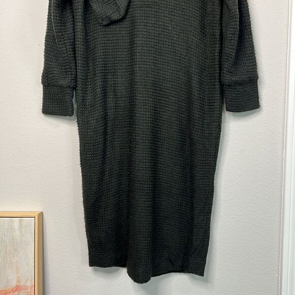 HUNTER GREEN WOOL BLEND AUS PRIVATE COLLECTION DRESS - Picture 3 of 5